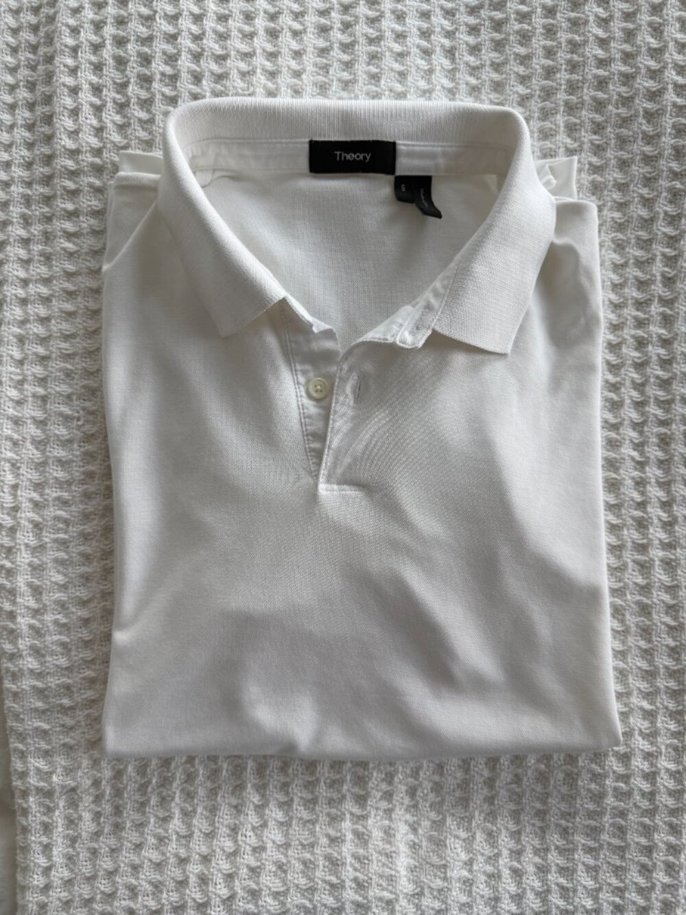 Theory - Men's Polo Shirt Size Small in White - Picture 5 of 8